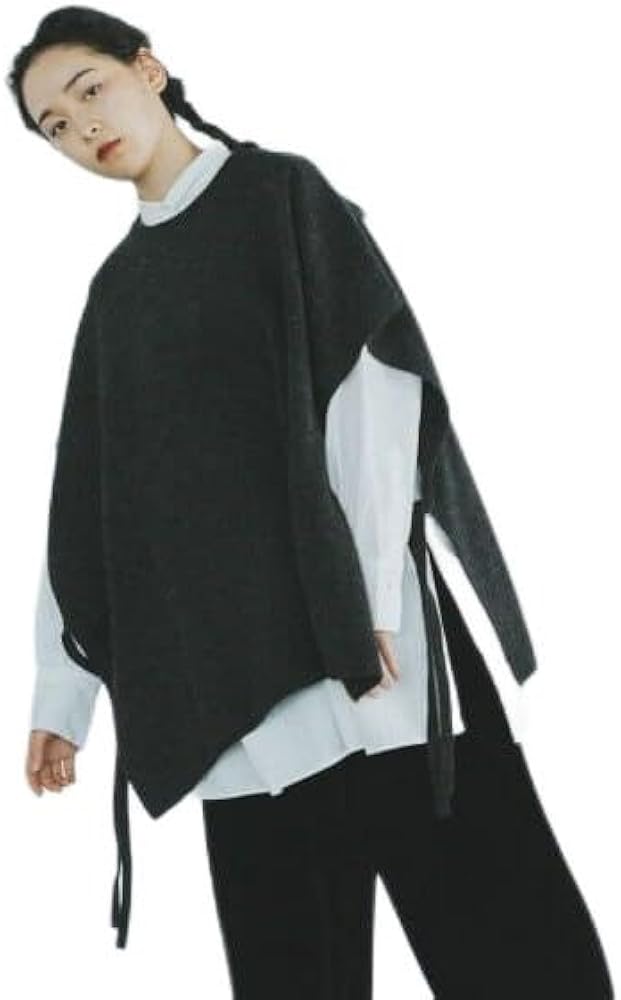 Amazon | [かぐれ] ハミルトンワイドニットベスト CHARCOAL FREE